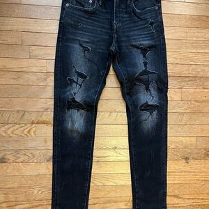 American Eagle Outfitters Distressed Black Skinny Jeans